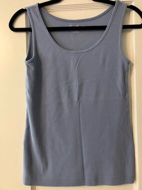 Eddie Bauer Dusty Blue Ribbed Cotton Women's Tank Top Size Small - Discontinued